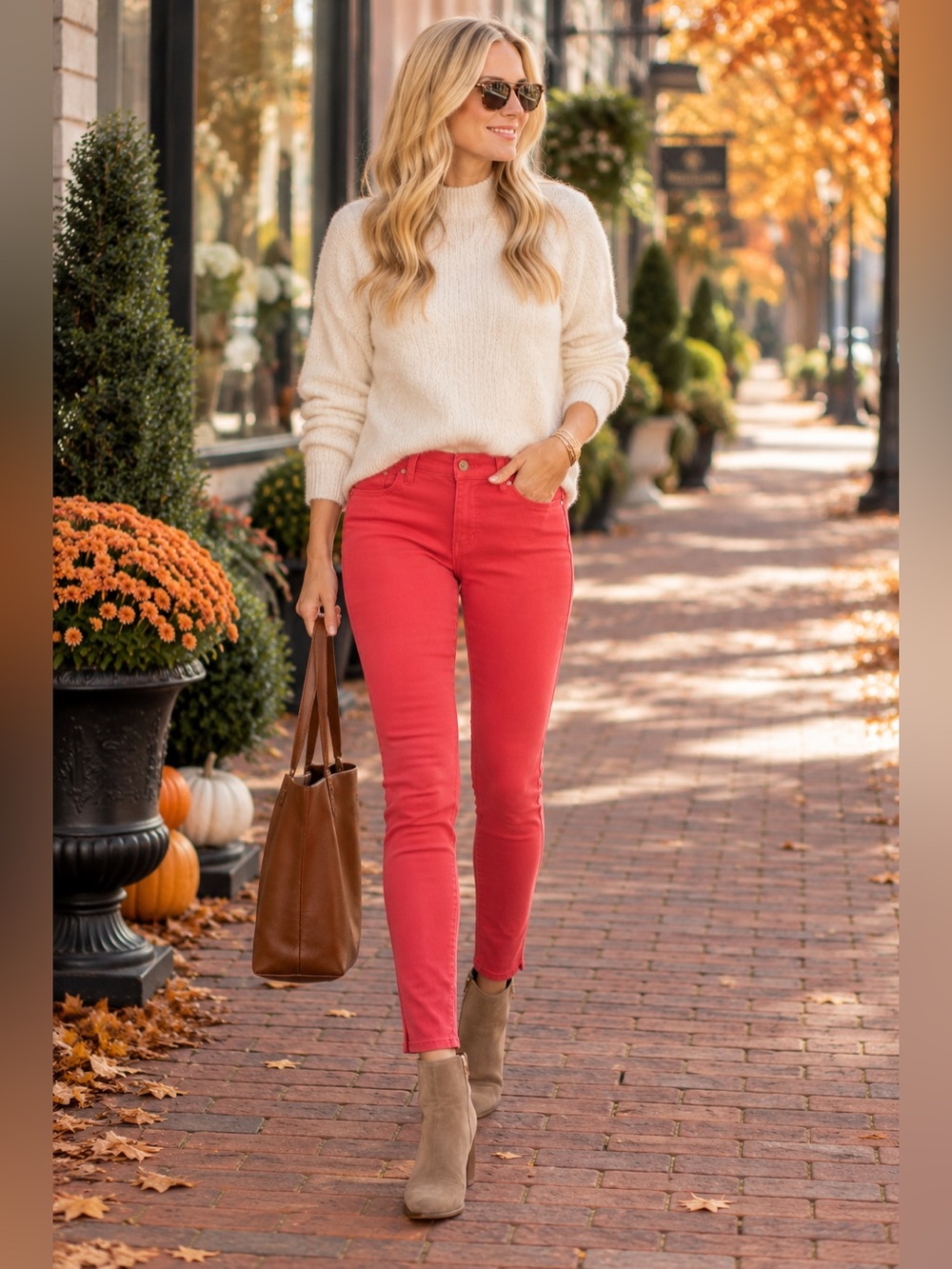 Tinsel Denim Couture Women's Skinny Jean Coral Nantucket Red Stretch Sz 29 Ankle